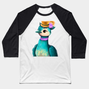 Cute Peacock Drawing Baseball T-Shirt